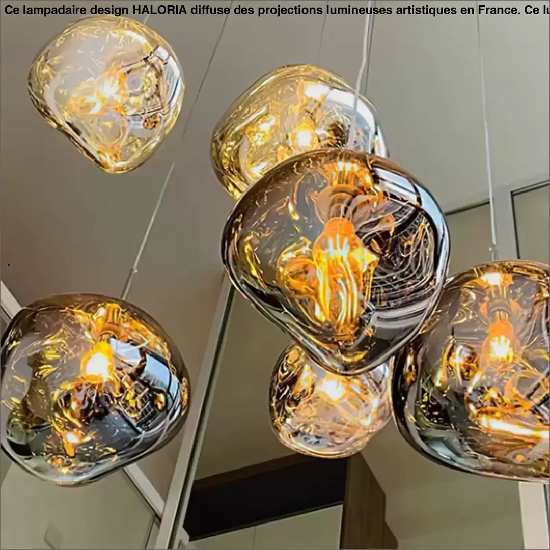 Suspension design en acrylique moderne élégant chic doré