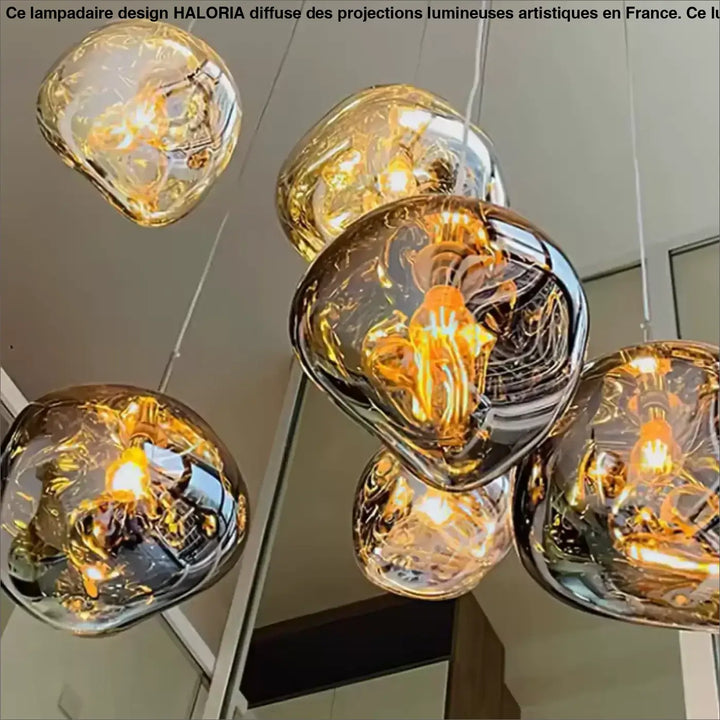 Suspension design en acrylique moderne élégant chic doré