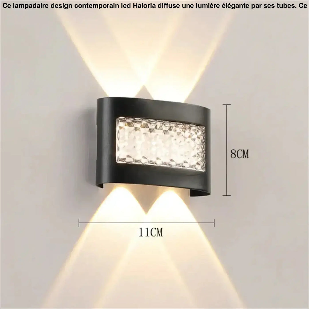 Applique design led avec diffuseur cristal style élégant