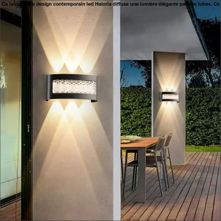 Applique design led avec diffuseur cristal style élégant