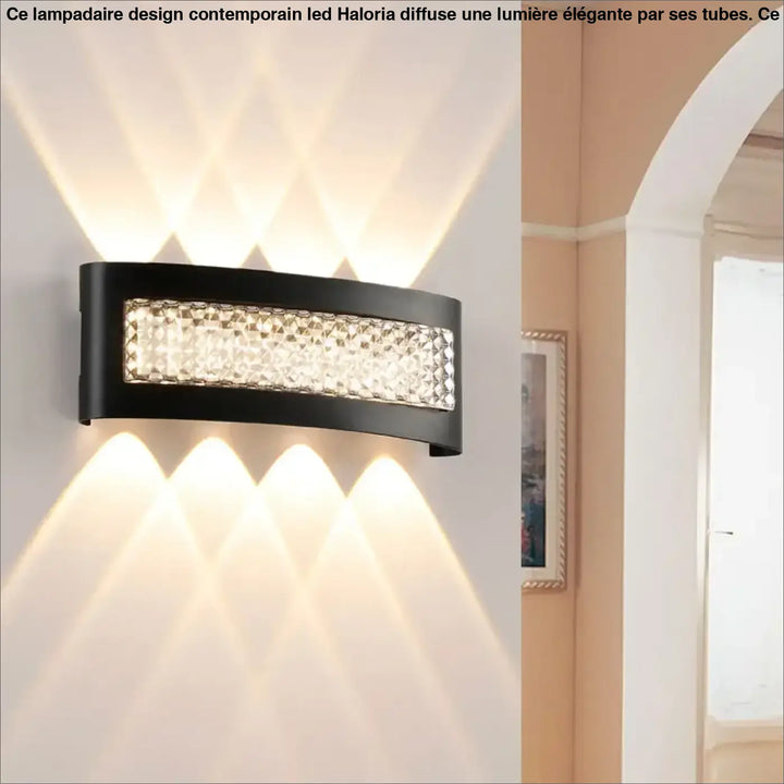 Applique design led avec diffuseur cristal style élégant