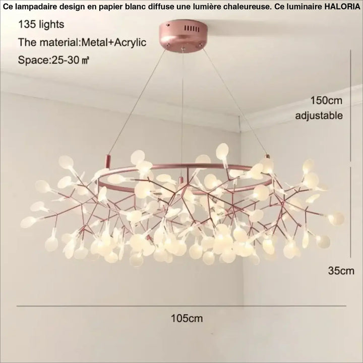 Suspension contemporain lumières design moderne élégant