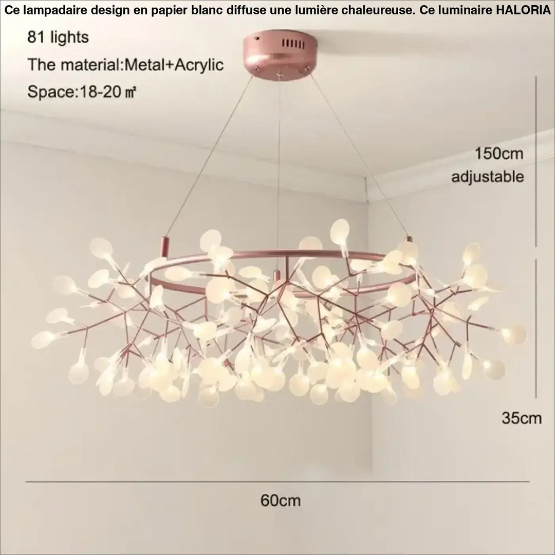 Suspension contemporain lumières design moderne élégant