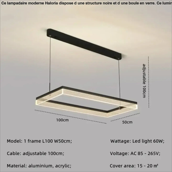 Suspension élégant design contemporain noir intérieur chic