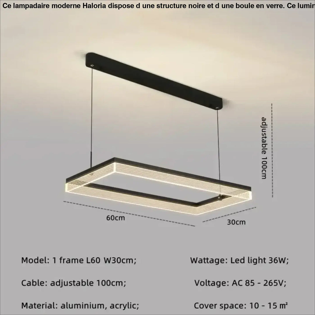 Suspension élégant design contemporain noir intérieur chic