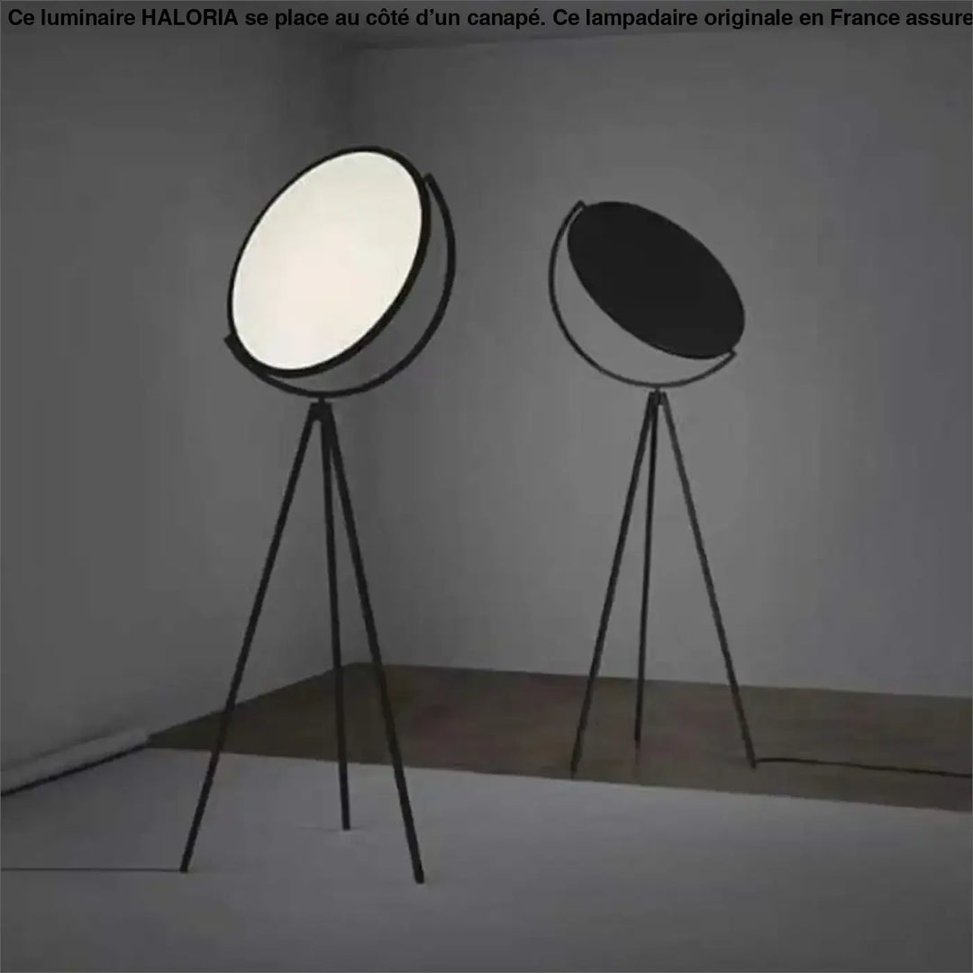 Lampadaire Originale En Aluminium Noir Style Projecteur