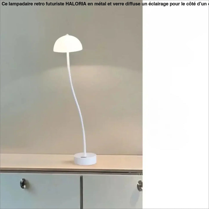 Lampe de table boleto en forme de champignon blanc avec tige courbée et base circulaire idéale pour décoration intérieure et table design plus qu’une simple lampe