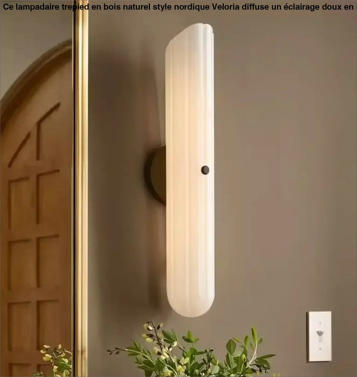 Applique élégante en verre et fer design contemporain