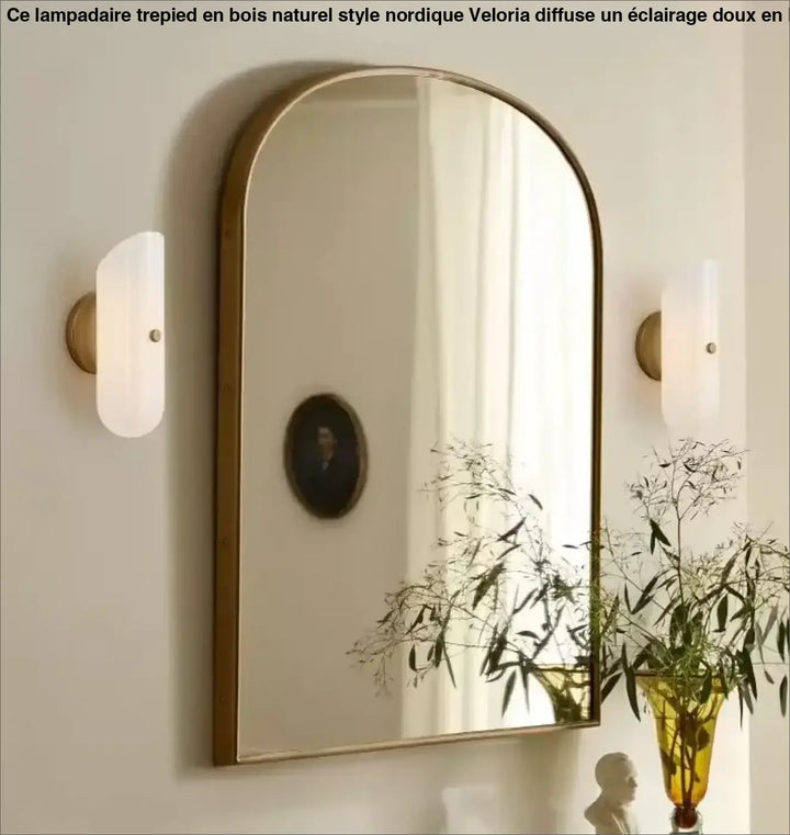 Applique élégante en verre et fer design contemporain