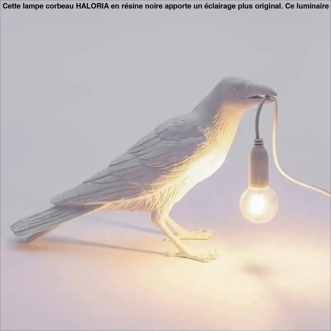 Lampe Corbeau Originale En Rotin Ronde Noir Blanc Gold