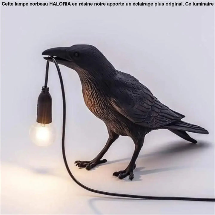 Lampe Corbeau Originale En Rotin Ronde Noir Blanc Gold