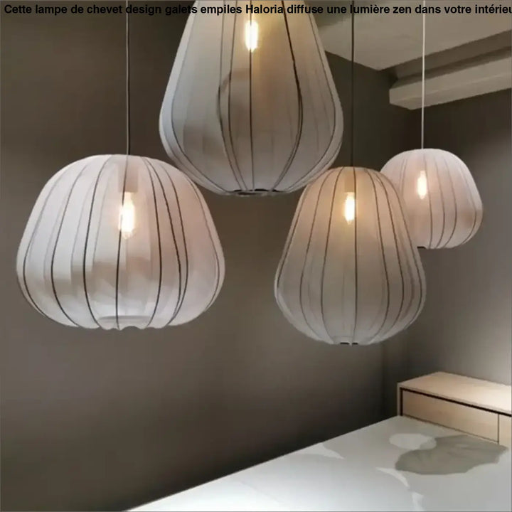 Suspension luminaire orbys en verre soufflé blanc nervuré au design organique moderne suspension luminaire raffinée