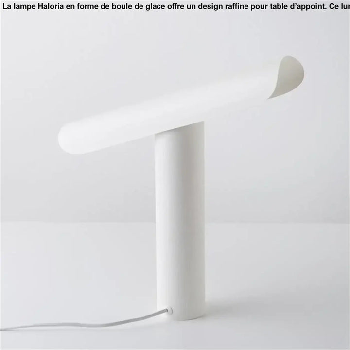 Lampe de chevet IZO blanc minimaliste avec base cylindrique et abat-jour en verre dépoli translucide élégant
