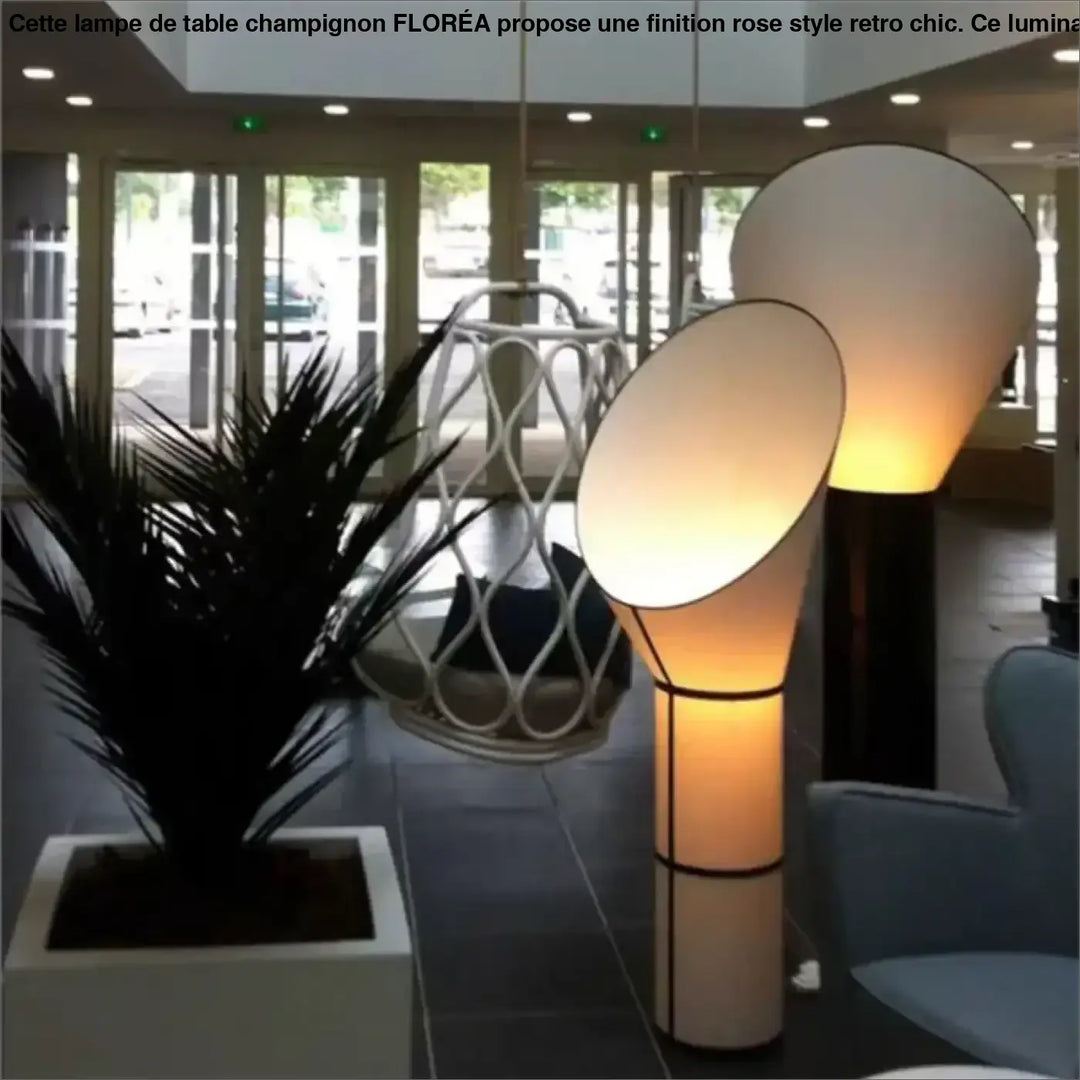Lampadaire aloris design moderne avec cadre metal noir et abat-jour cylindrique tapered diffusant une lumière douce