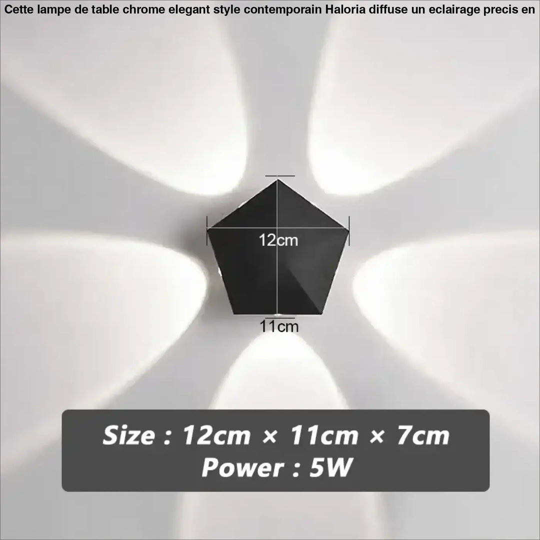 Applique murale design led minimaliste effet halo noir chic