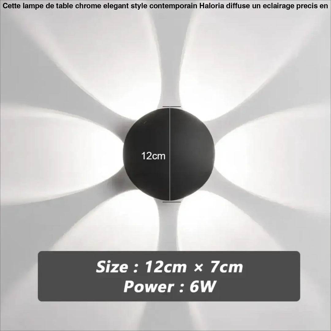 Applique murale design led minimaliste effet halo noir chic
