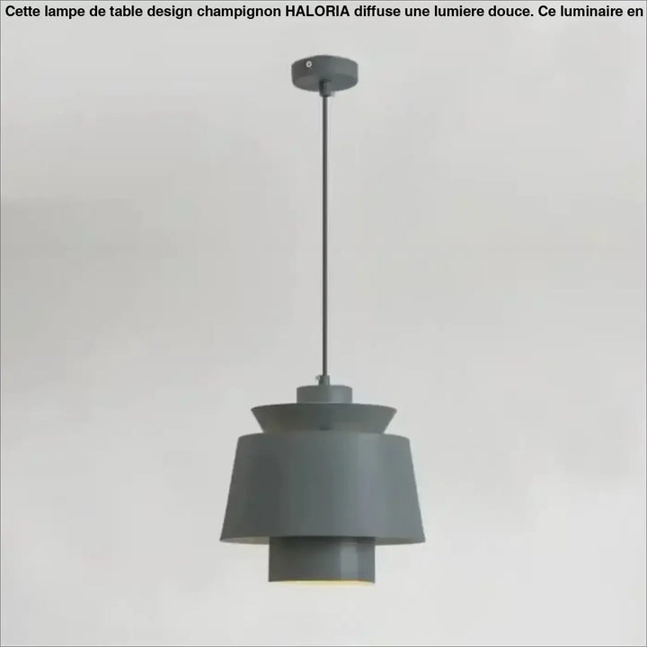 Suspension luminaire pendila gris moderne à étages avec design minimaliste et épuré pour éclairage intérieur contemporain