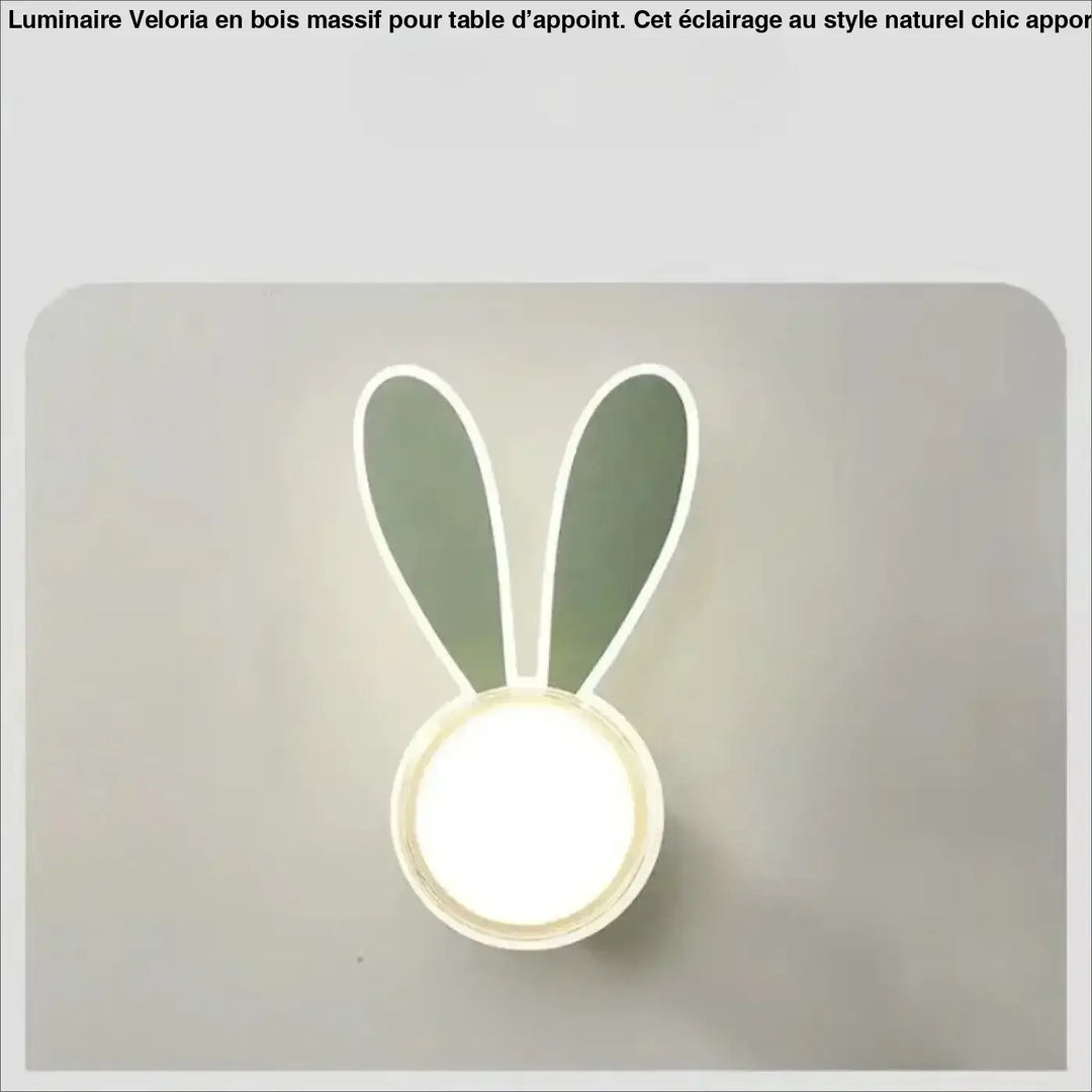 Applique murale moby en forme de lapin moderne avec lumière tamisée circulaire led ludique pour décoration murale