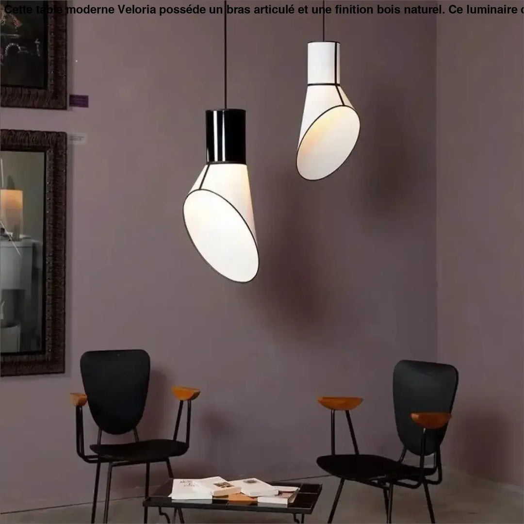 Suspension luminaire biazo moderne avec corps cylindriques noirs et blancs et diffuseur en verre dépoli pour horn standing floor