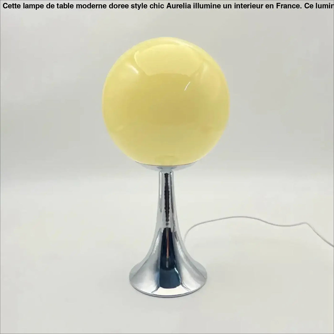 Lampe de chevet boule en verre blanc au style moderne