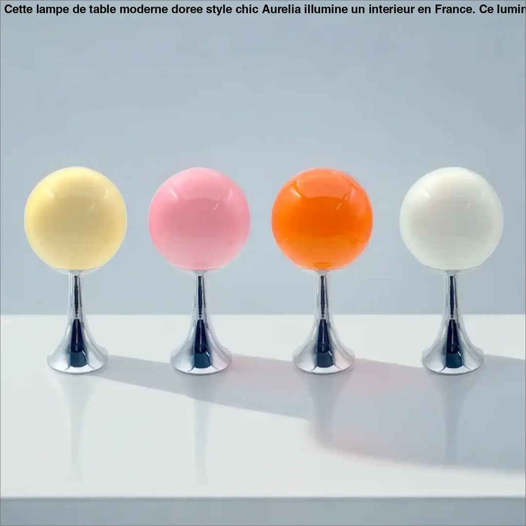 Lampe de chevet boule en verre blanc au style moderne
