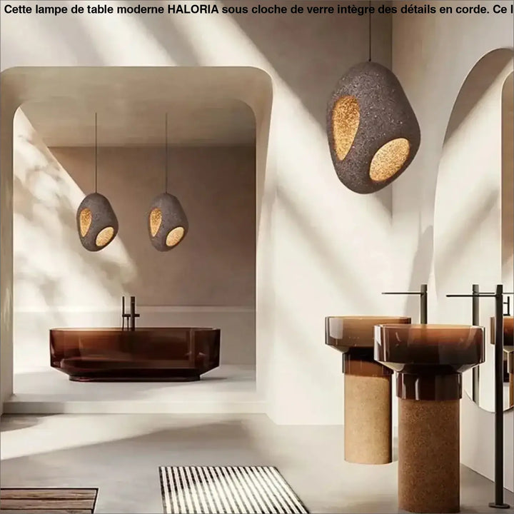 Suspension luminaire cavia gris foncé texturé avec découpes circulaires dorées design luminaire aux élégant suspendu