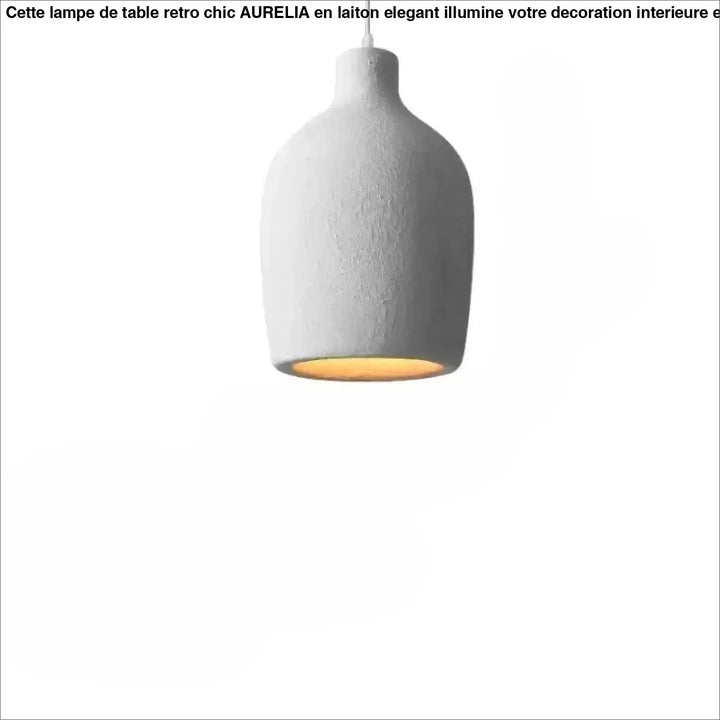 Suspension luminaire kayo en béton blanc minimaliste avec corps texturé en forme de bouteille et intérieur chaud besoin d’ouvrir