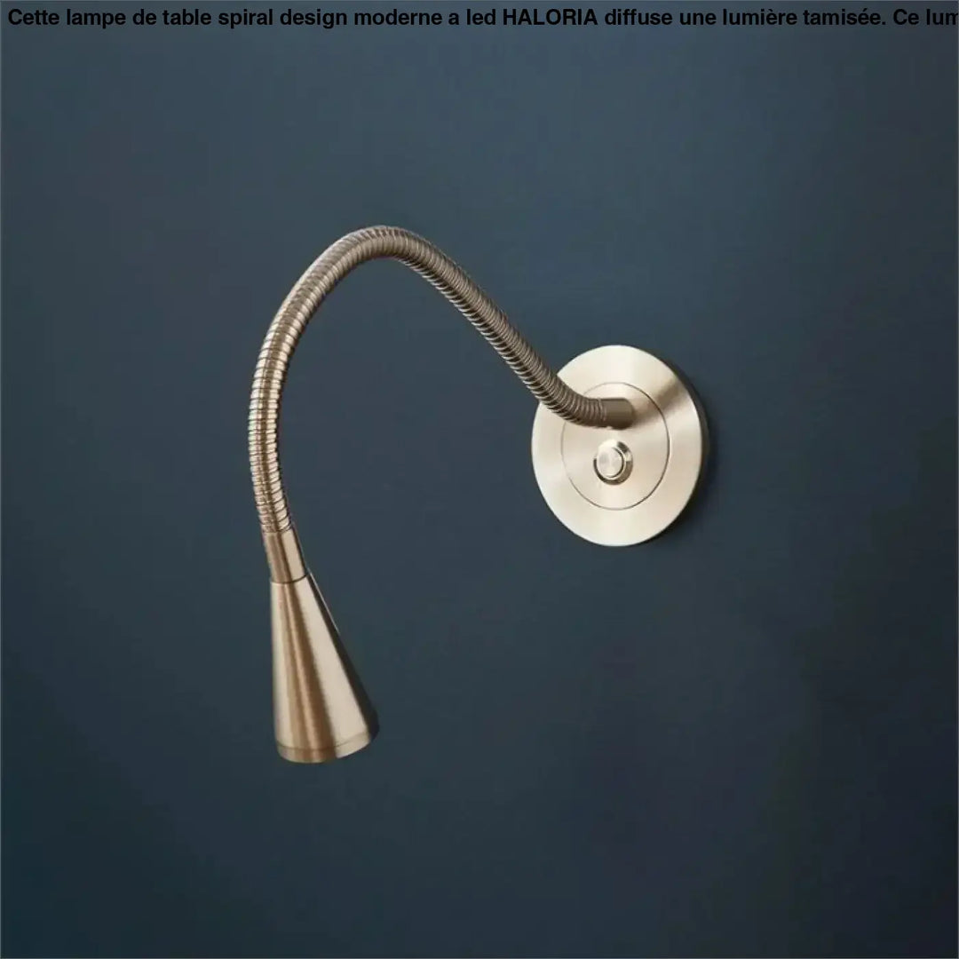 Applique murale cobra en laiton brossé avec abat-jour conique flexible pour lampe de lecture murale élégante