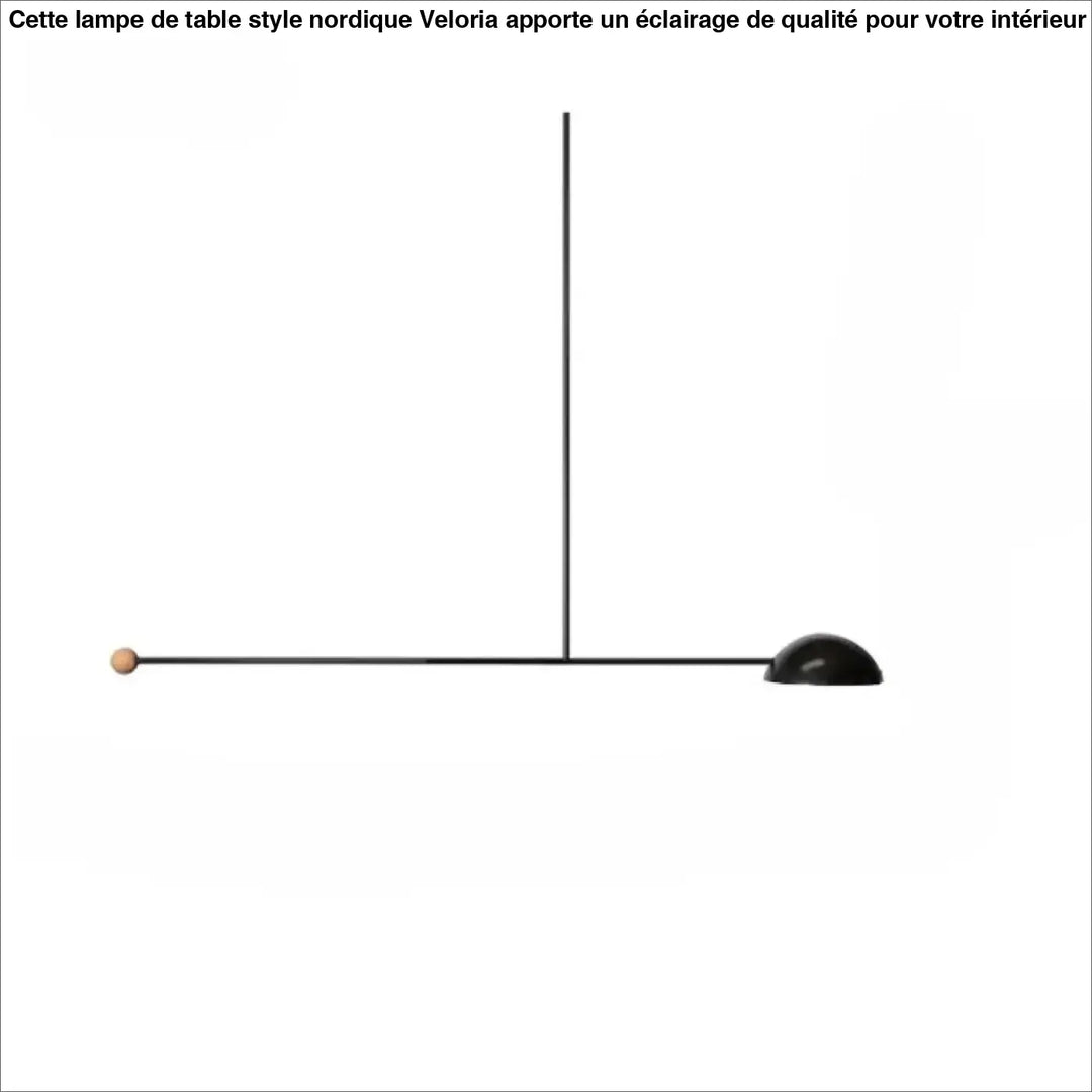 Suspension luminaire monDro en métal noir mat minimaliste avec tige verticale fine et abat-jour dôme arrondi