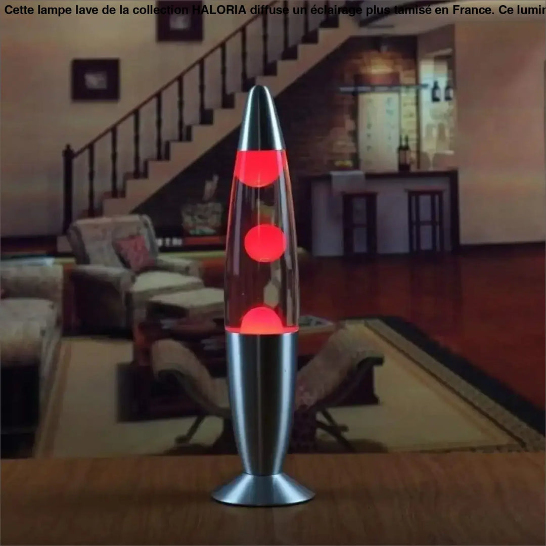 Lampe Lave Dé Moderne Verre Aluminium