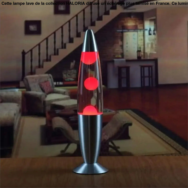 Lampe Lave Dé Moderne Verre Aluminium