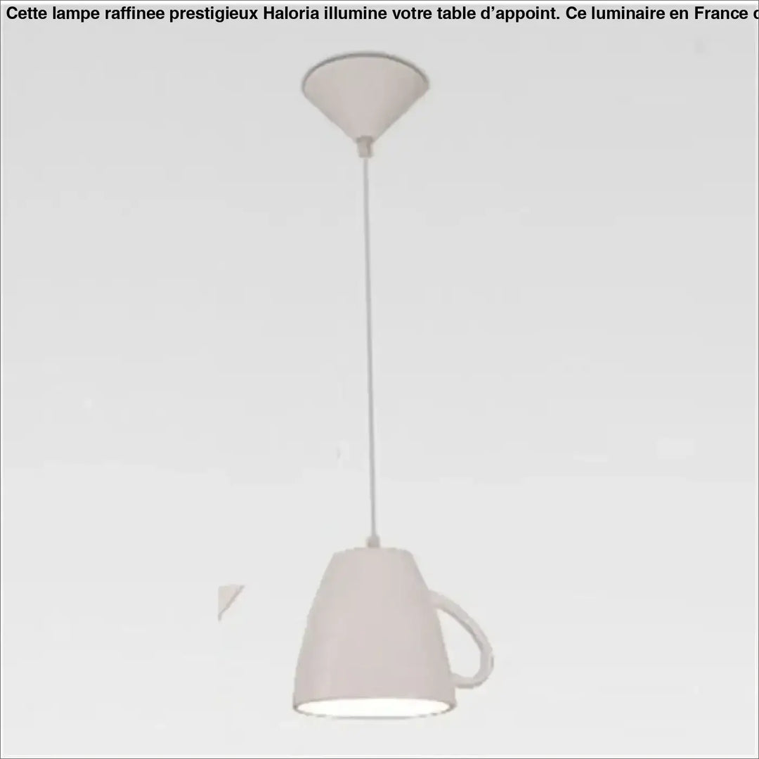 Suspension luminaire aroma en céramique blanche en forme de tasse avec design minimaliste et touche d originalité