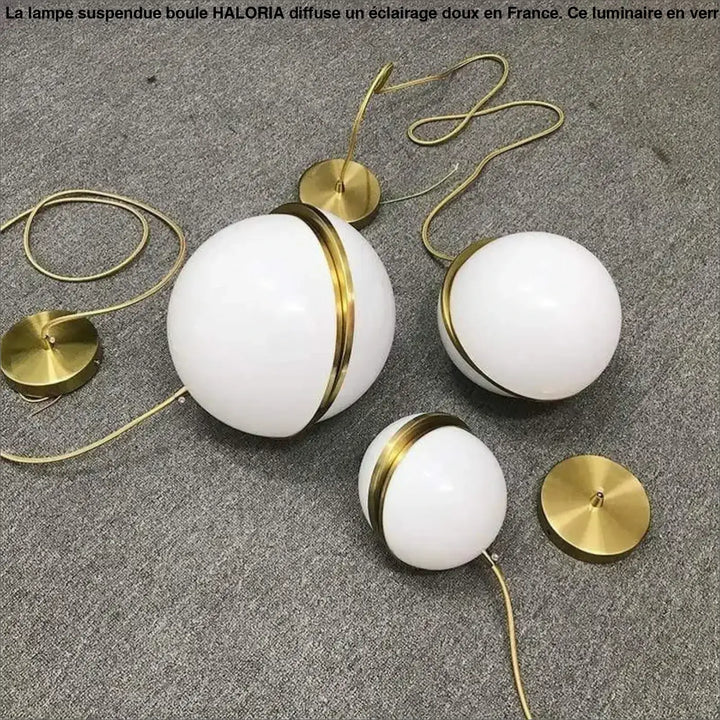 Lampe Suspendue Boule En Verre Opale Moderne