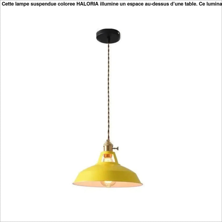 Lampe Suspendue Colorée en Aluminium Style Rétro