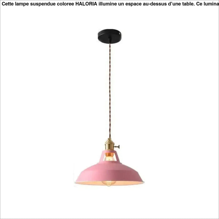 Lampe Suspendue Colorée en Aluminium Style Rétro