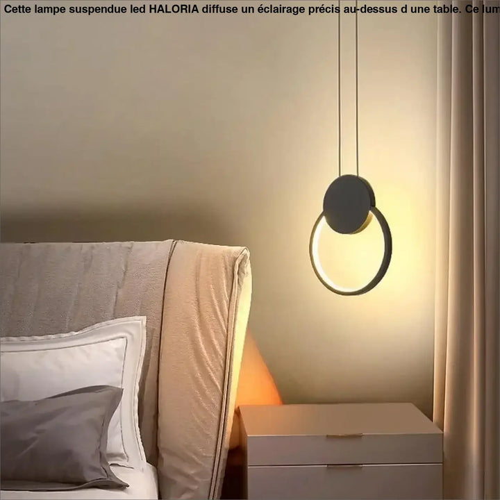 Lampe Suspendue LED Élégante Noire En Acrylique