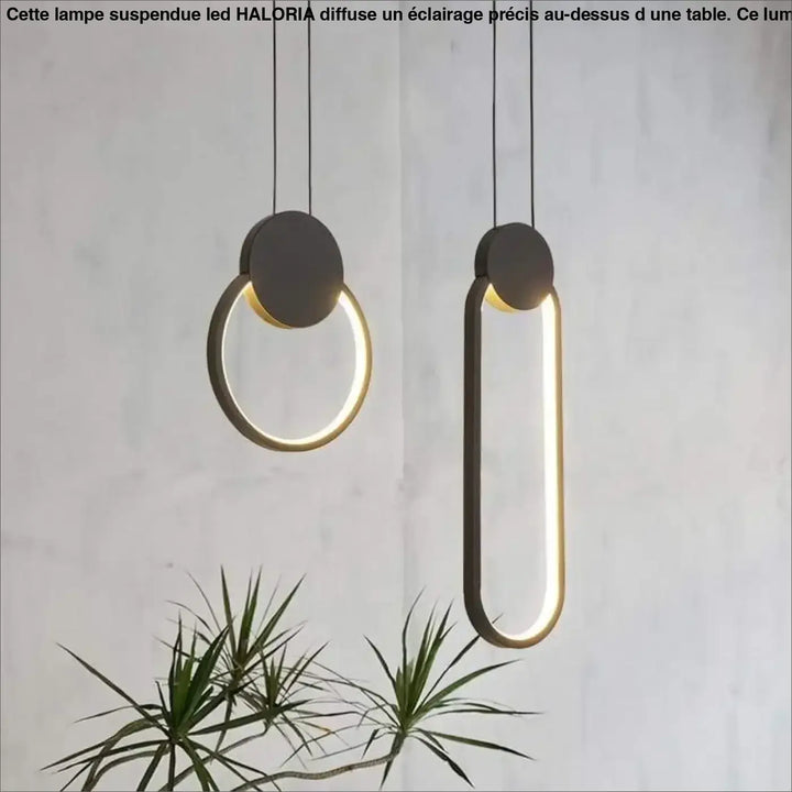 Lampe Suspendue LED Élégante Noire En Acrylique