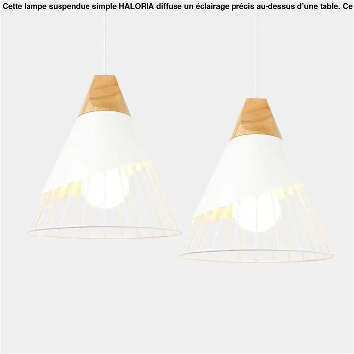 Lampe Suspendue Simple Cage Ajourée en Bois