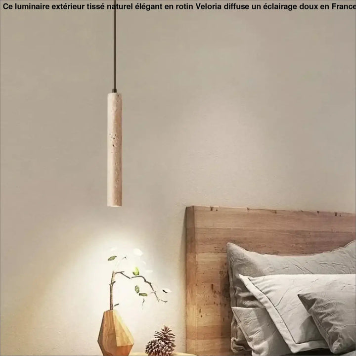 Suspension cylindrique LED moderne en métal doré

