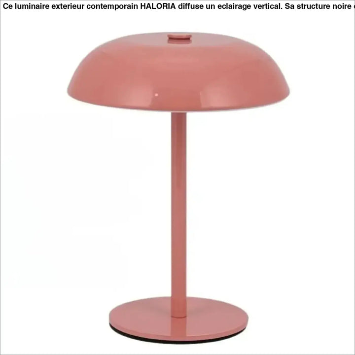 Lampe de table metany rose mat avec intensité variable et marche arrêt tactile led à intensité élégante et moderne