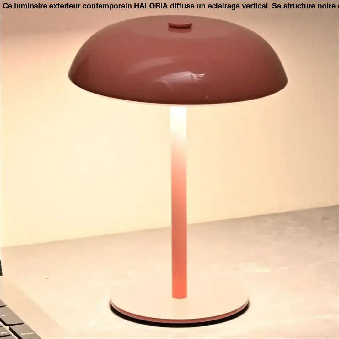 Lampe de table metany avec abat-jour terracotta brillant et led à intensité variable à marche arrêt tactile