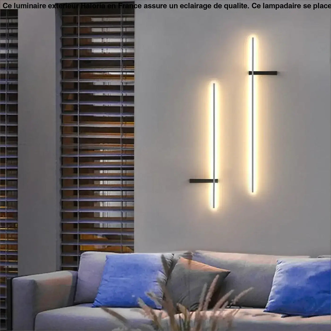 Luminaire Extérieur Sur Pied Applique Noire Croix