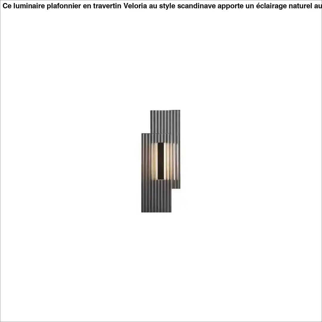 Applique murale moderne avec finition striée en métal
