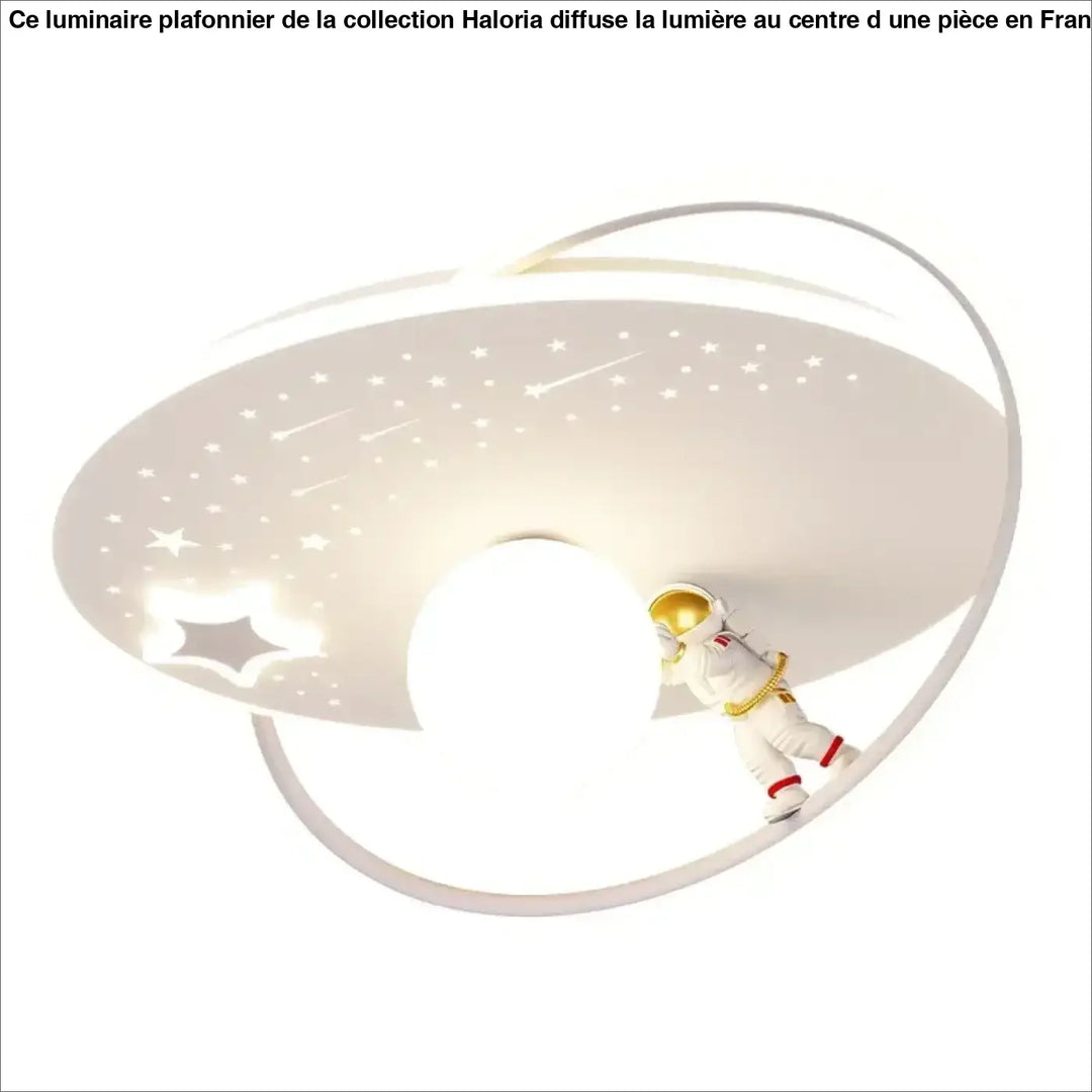 Suspension luminaire design planète et anneaux led moderne