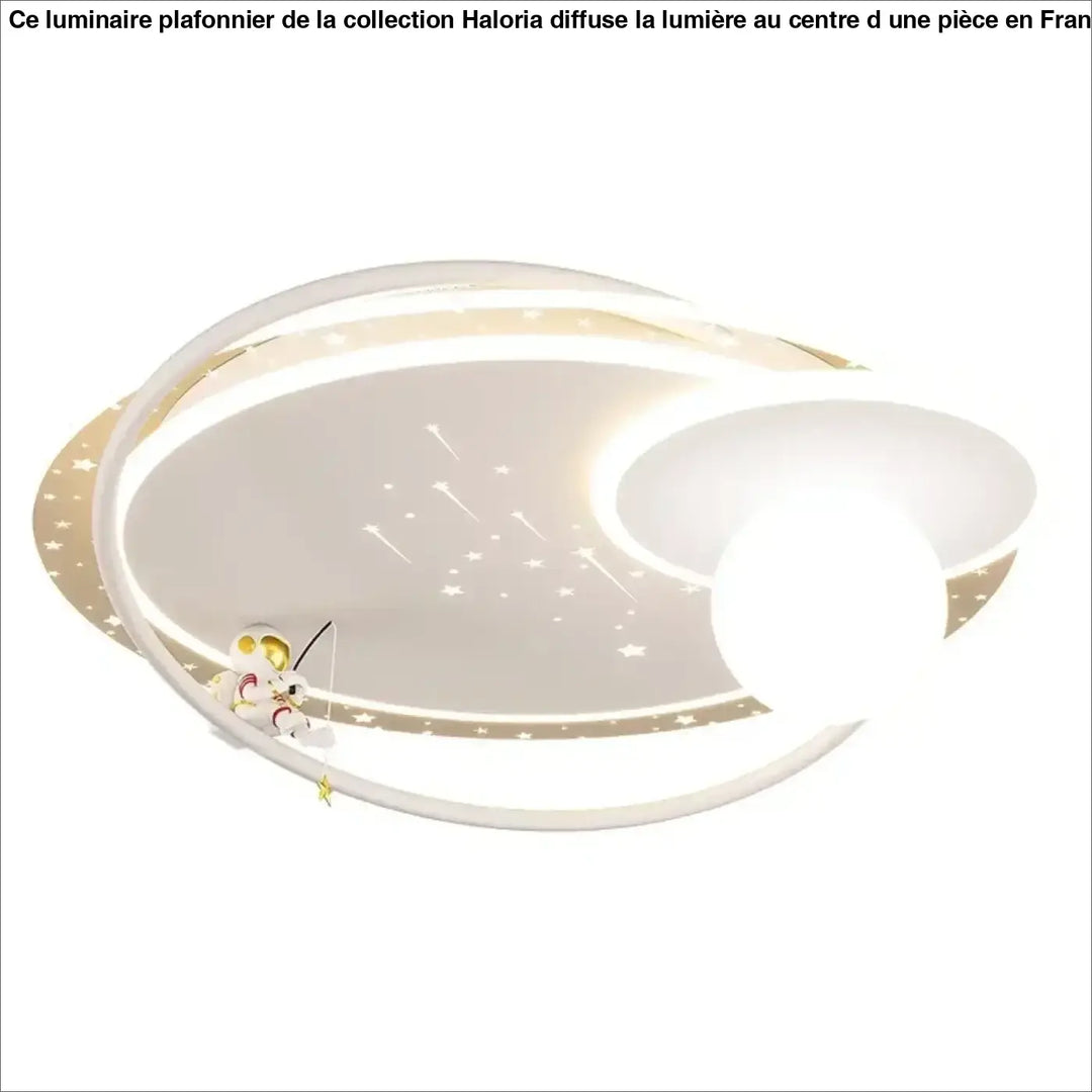 Suspension luminaire design planète et anneaux led moderne