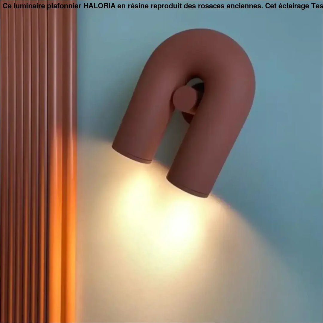 Applique murale kora en u terracotta avec finition mate et design minimaliste pour intérieur moderne murale design