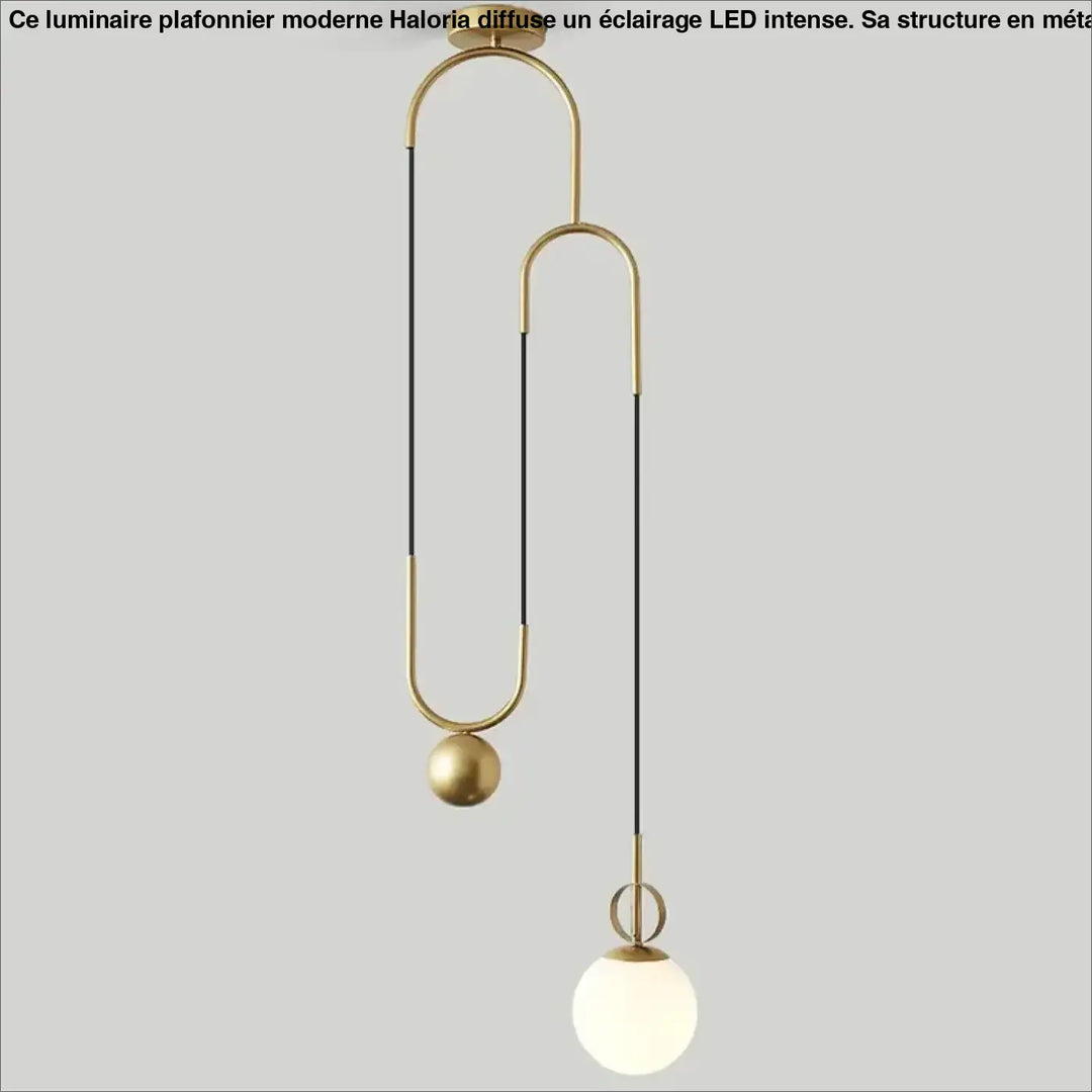 Suspension luminaire pendora en laiton moderne avec bras en métal courbés noirs et globe en verre dépoli