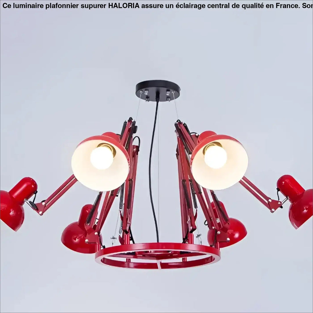Plafonnier moderne têtes design noir éclairage led