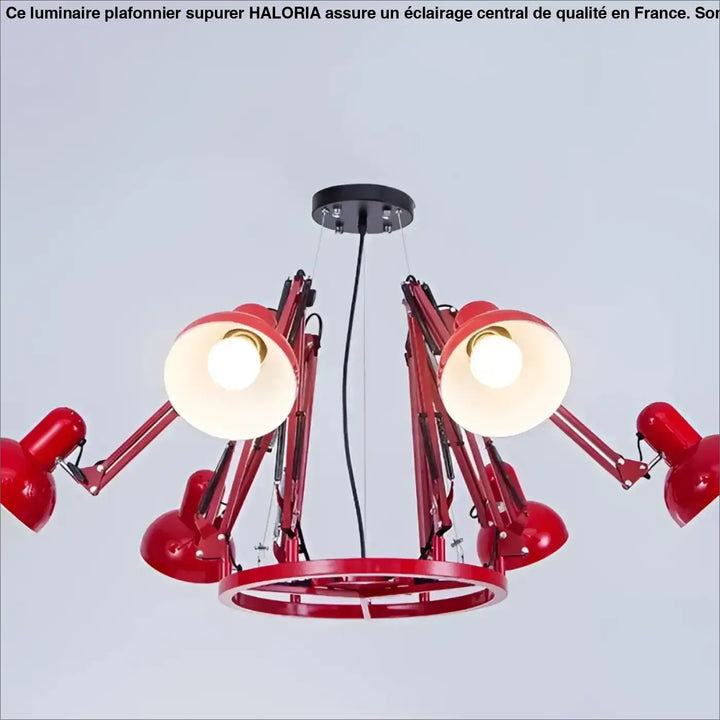 Plafonnier moderne têtes design noir éclairage led