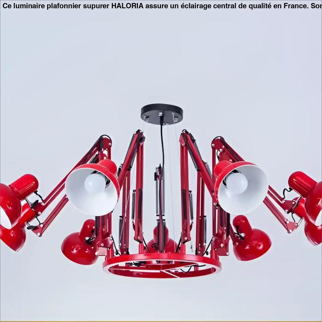 Plafonnier moderne têtes design noir éclairage led